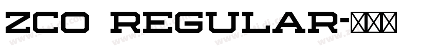 zco Regular字体转换